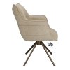 Židle s područkami Mio (Rhythm) Stof Rhythm Ecru 102 Leg Bronze 360° Return-system (Color Ecru 102)